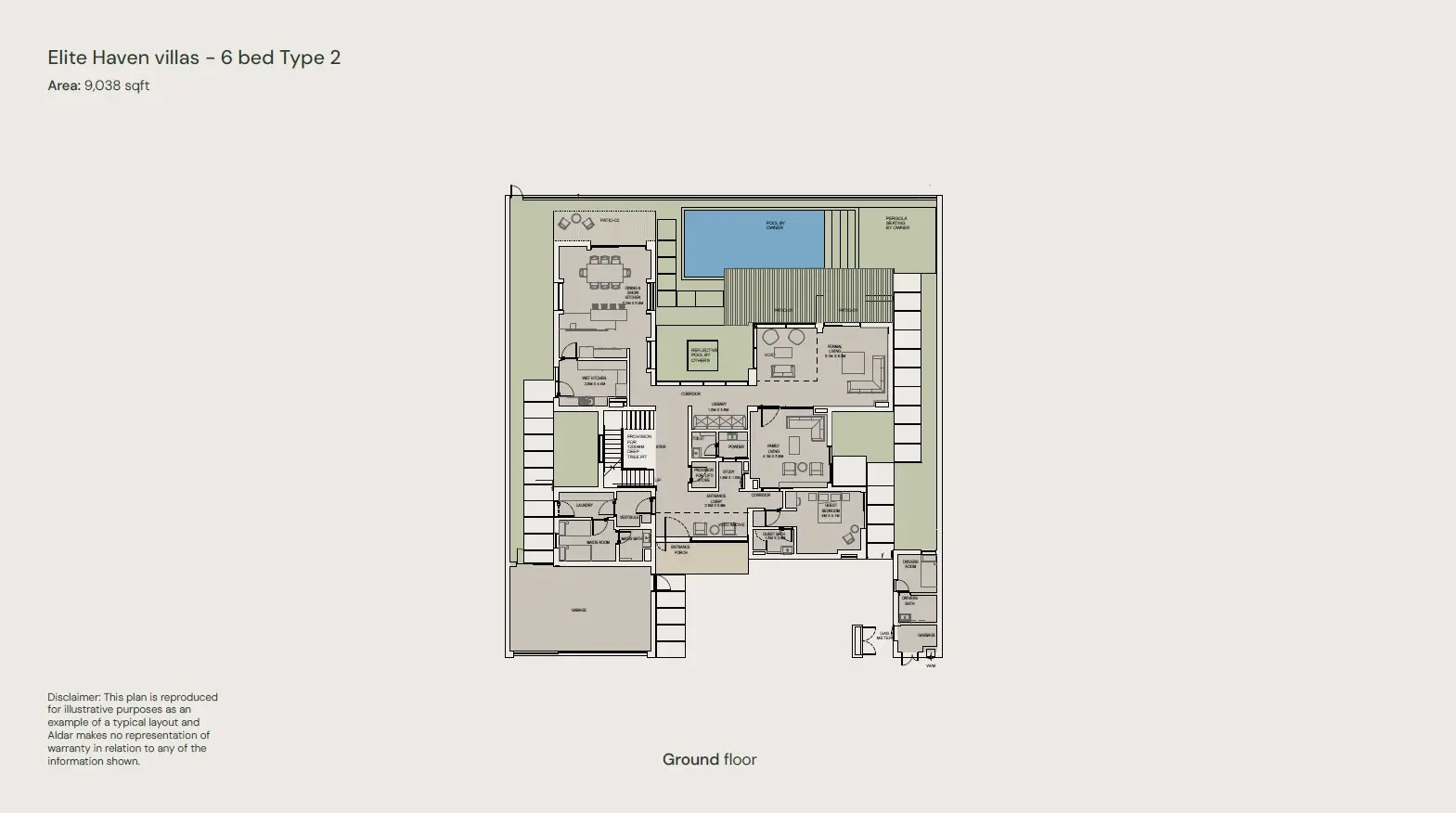 Floor plan for Elite Haven Villas- Type 2
