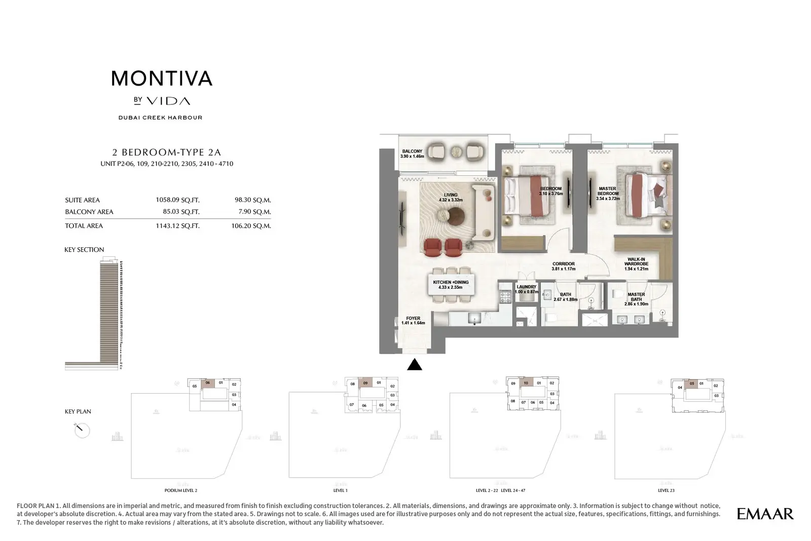 Floor plan for Type 2A