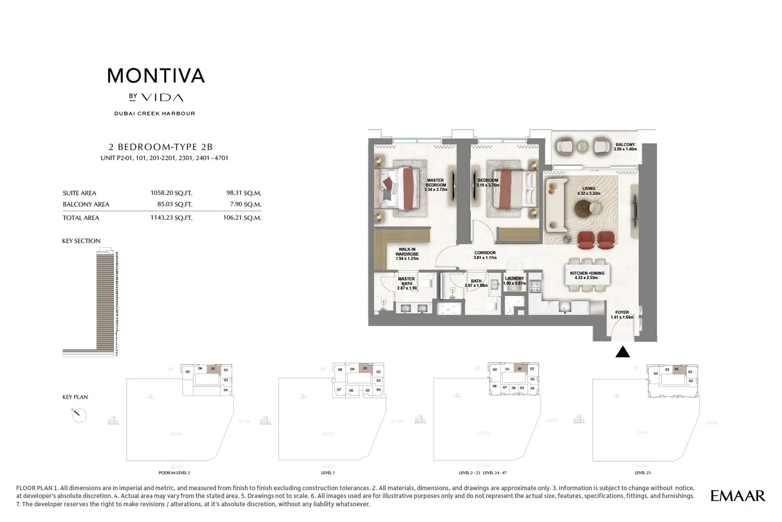 Floor plan for Type 2B