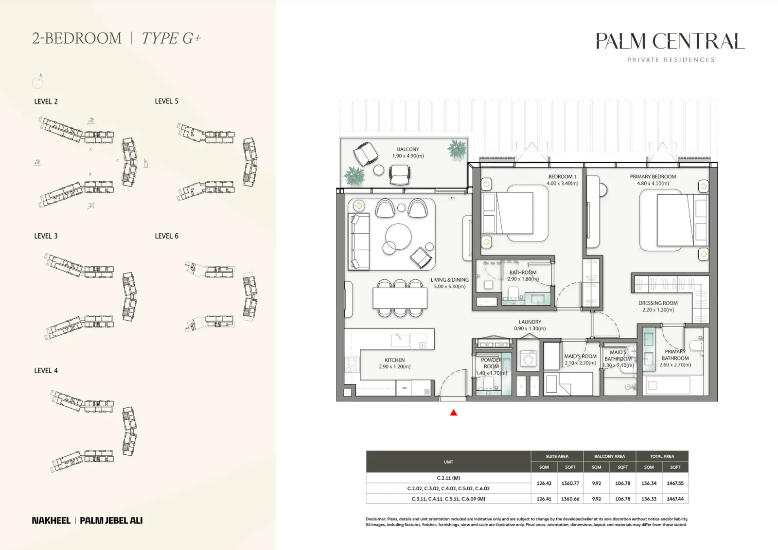 Floor plan for Type G+