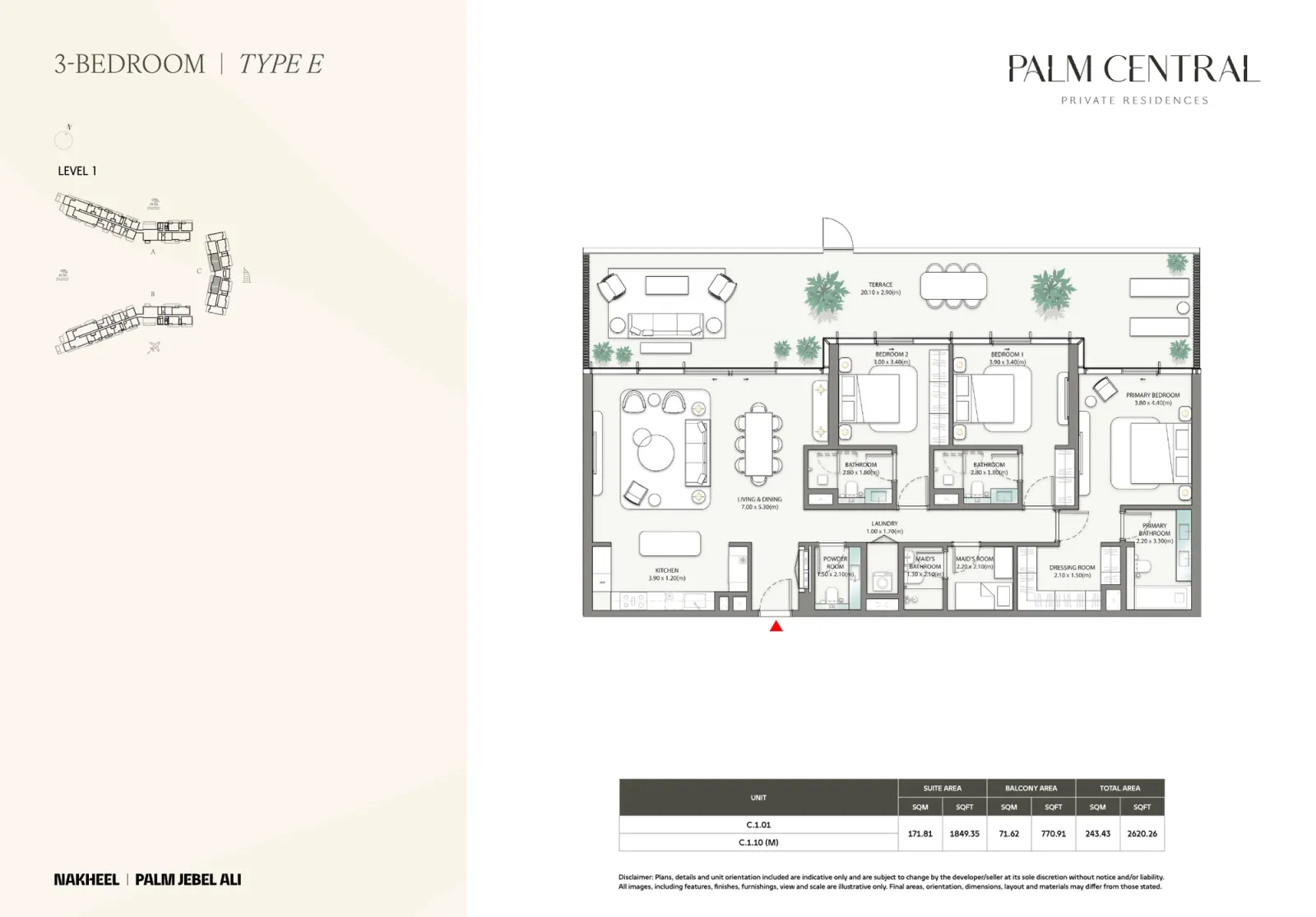 Floor plan for Type E