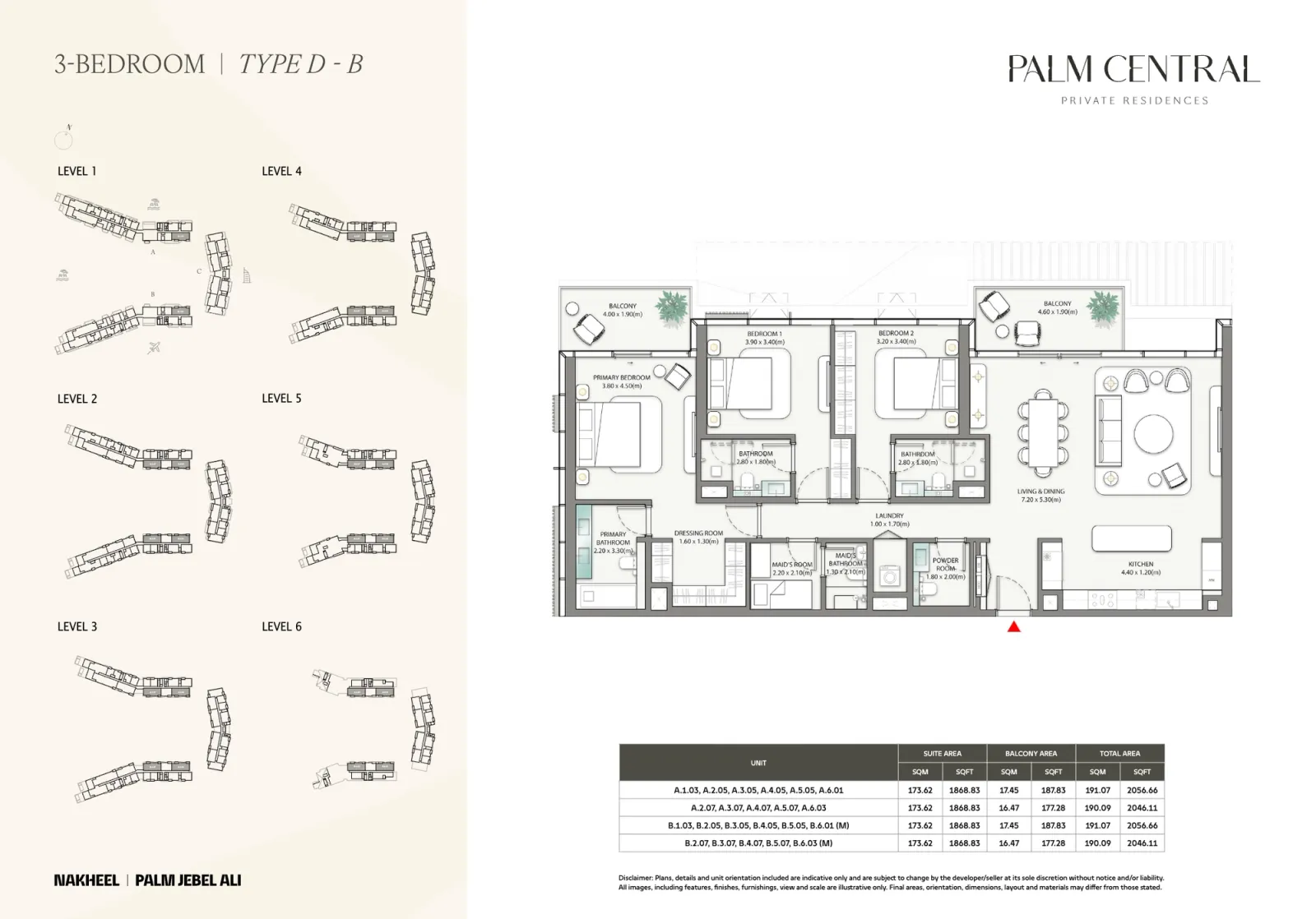 Floor plan for Type D - B