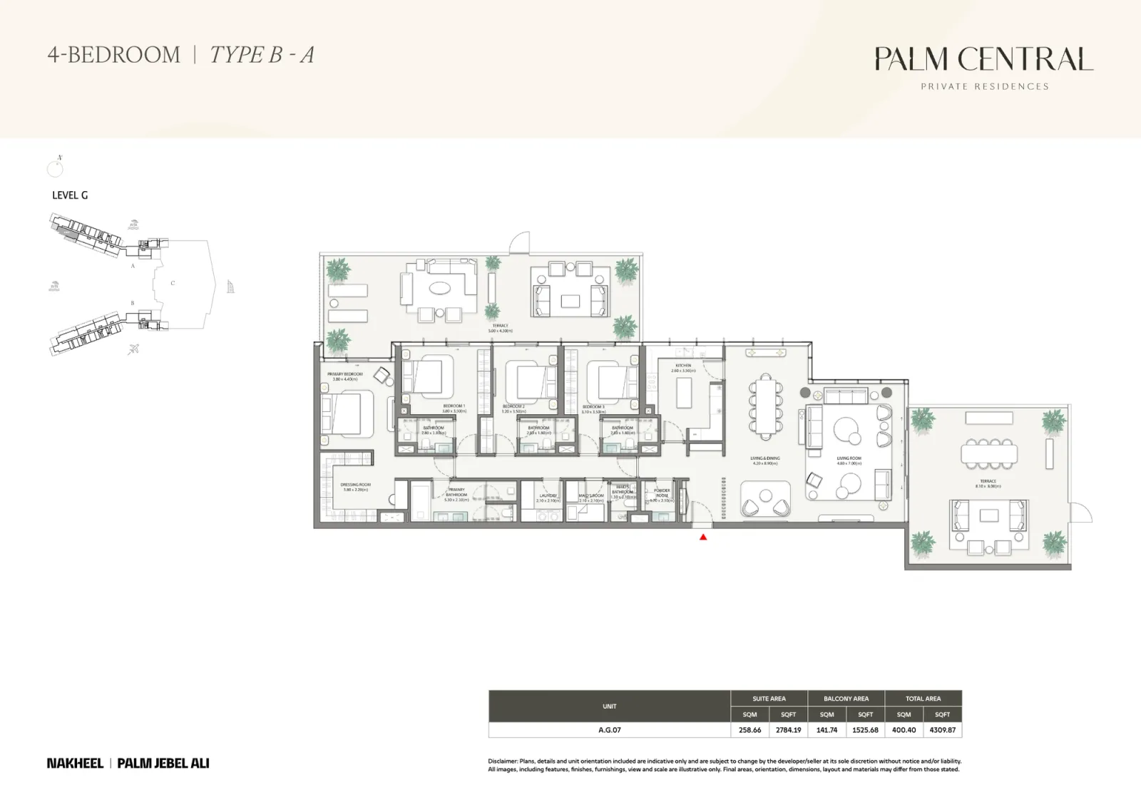 Floor plan for Type B - A