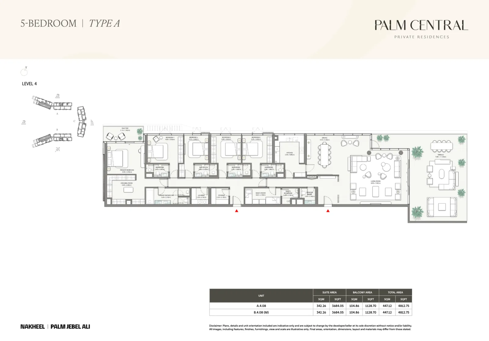 Floor plan for Type A