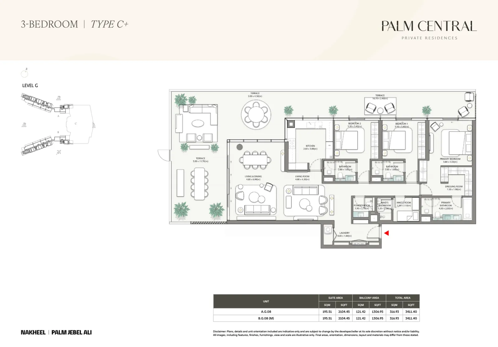 Floor plan for Type C+
