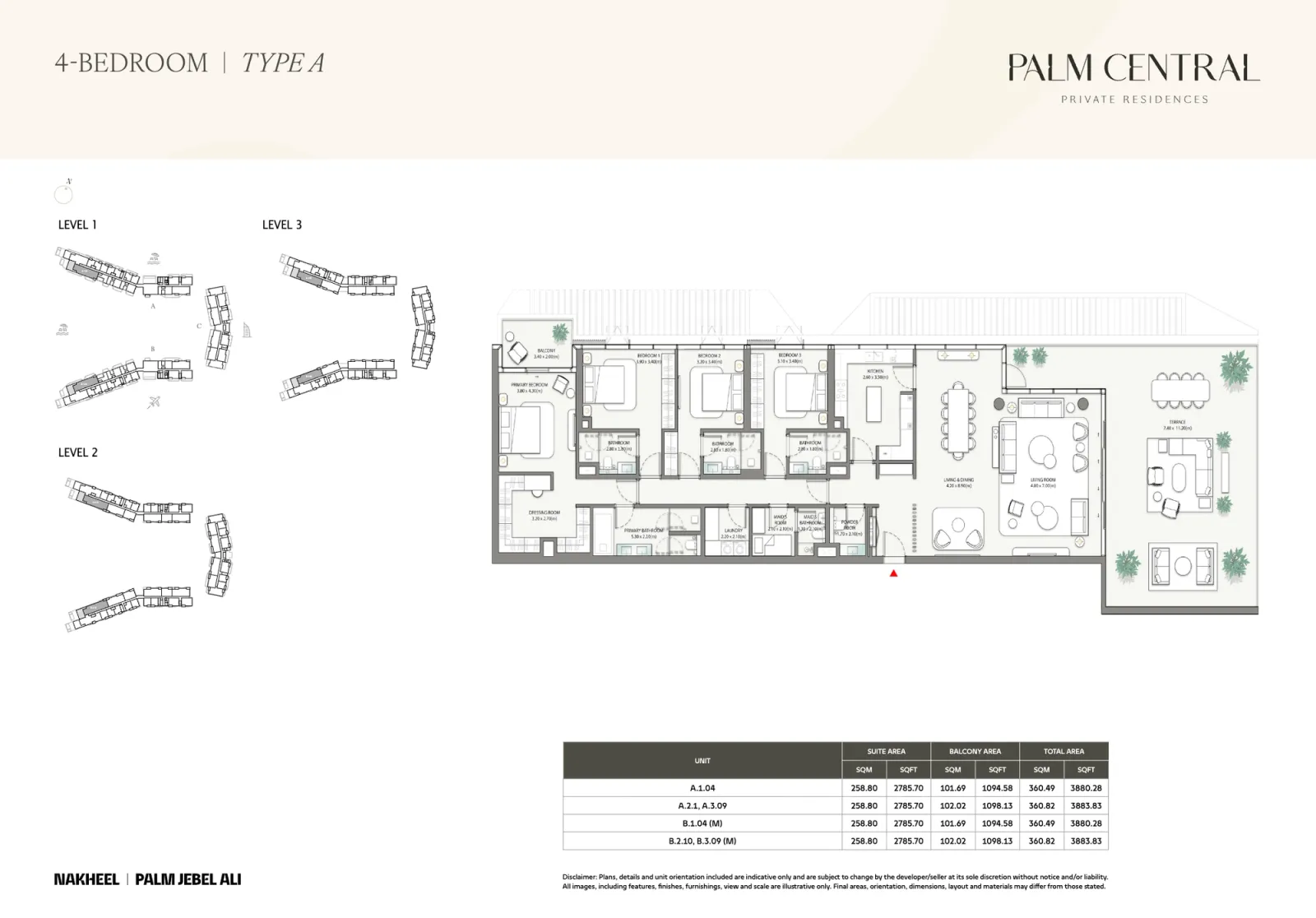 Floor plan for Type A