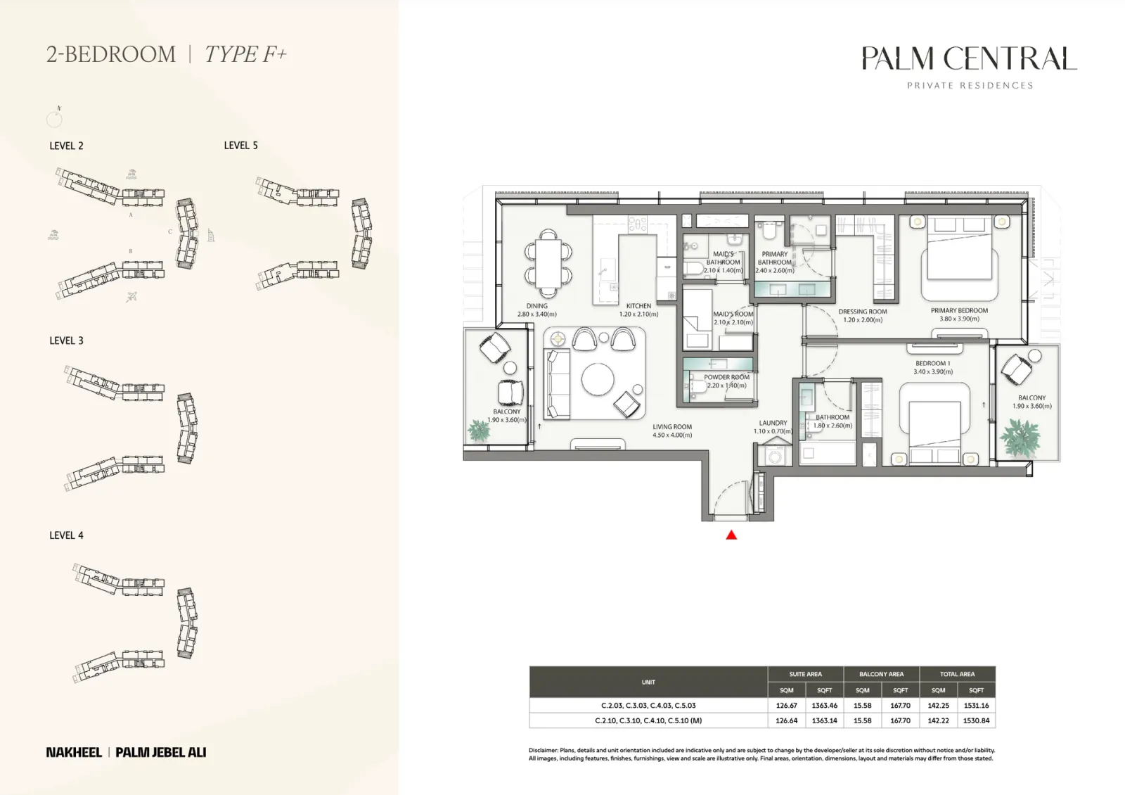 Floor plan for Type F+