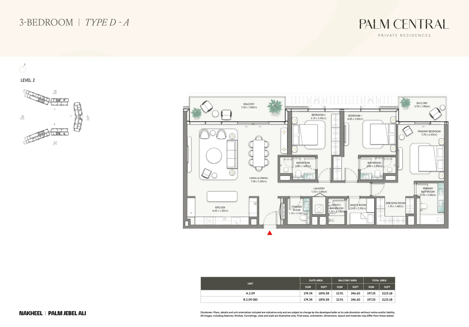 Floor plan for Type D - A