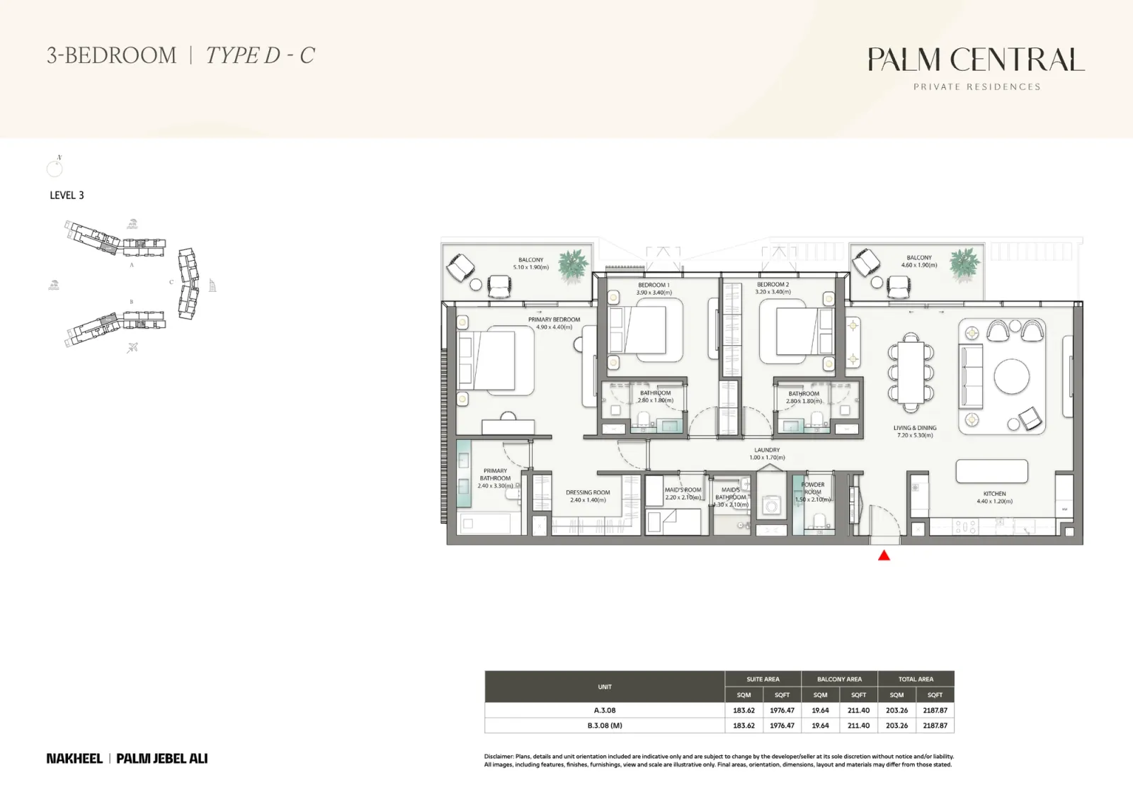 Floor plan for Type D - C