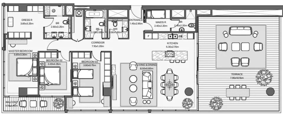 Floor plan for Type 14