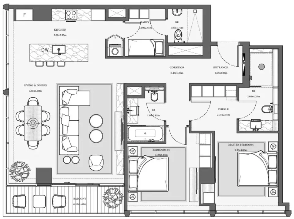 Floor plan for Type 1