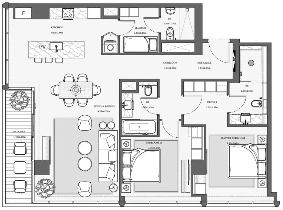 Floor plan for Type 2