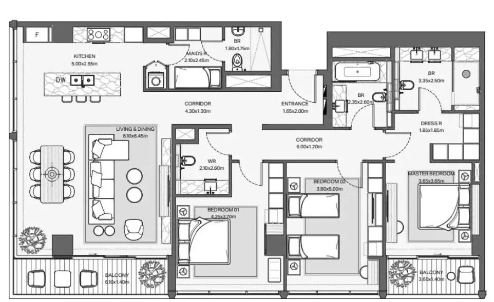 Floor plan for Type 3