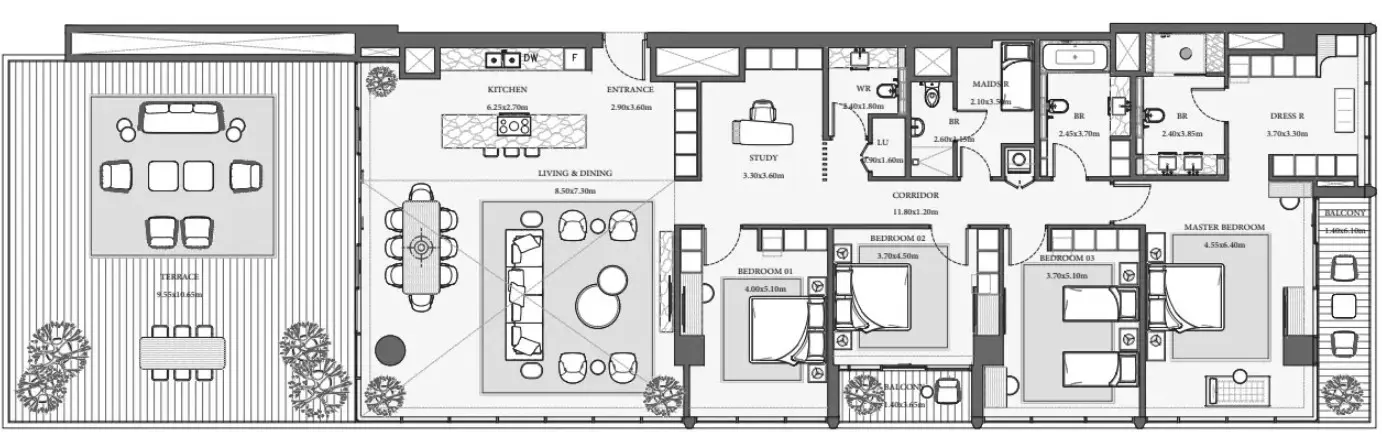 Floor plan for Type 3