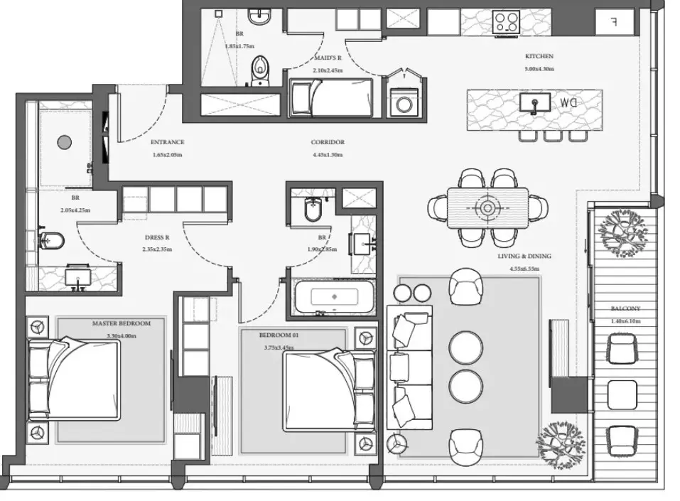 Floor plan for Type 3