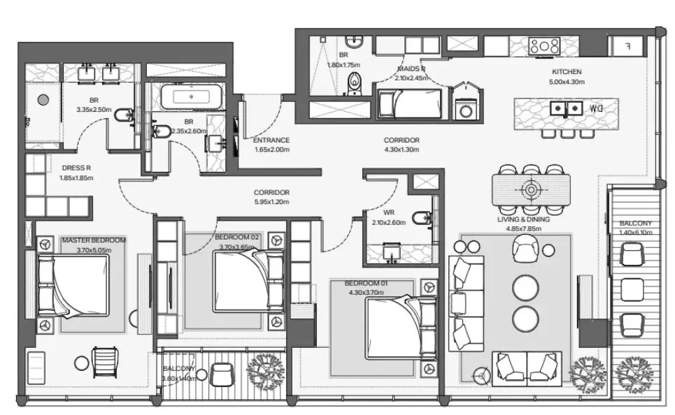 Floor plan for Type 2