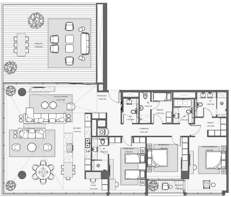 Floor plan for Type 1