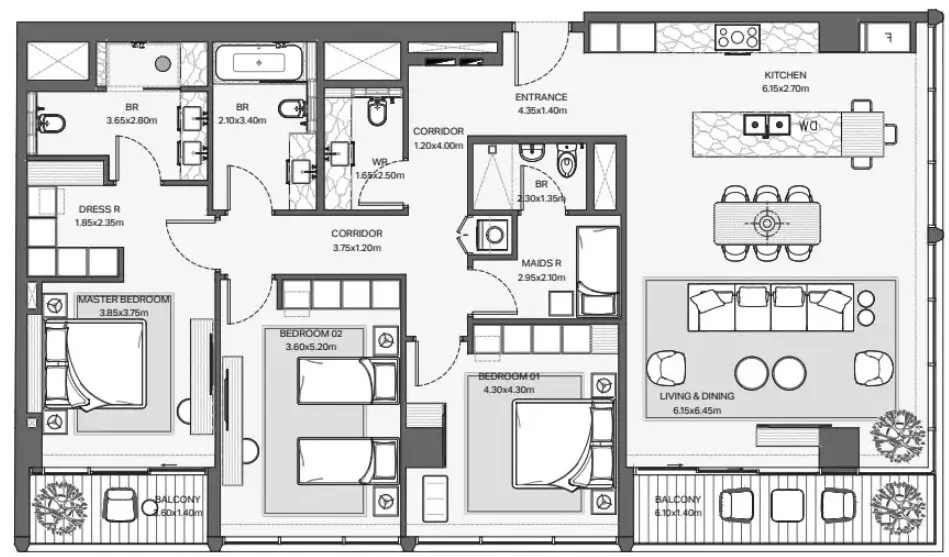 Floor plan for Type 6