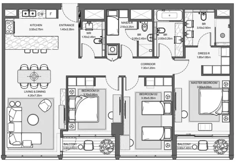 Floor plan for Type 8