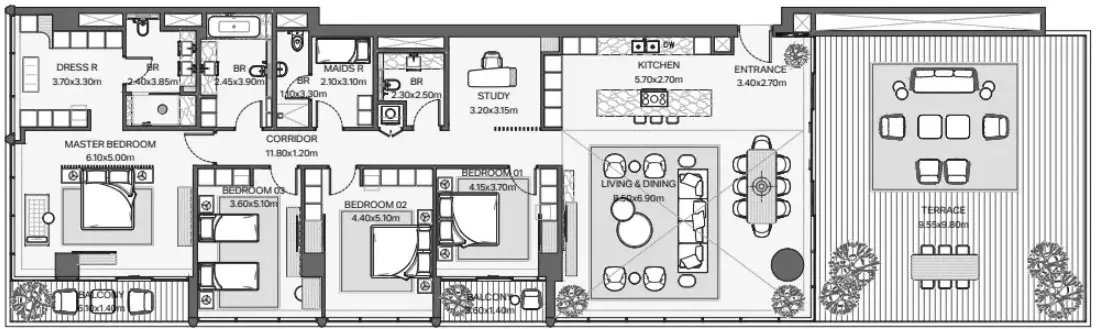 Floor plan for Type 4