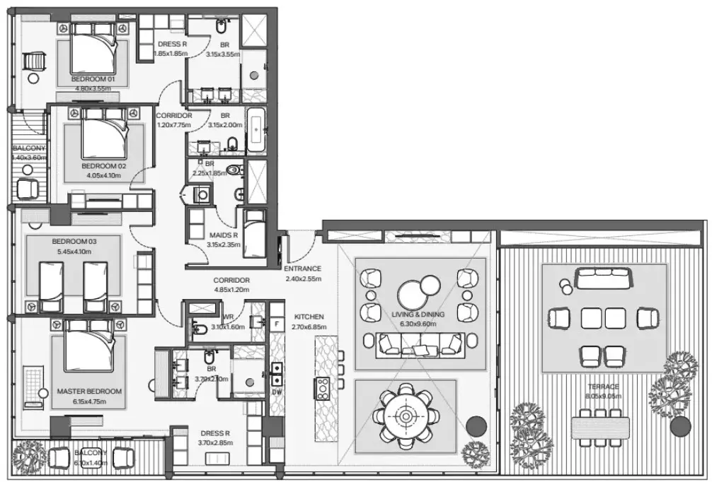 Floor plan for Type 2