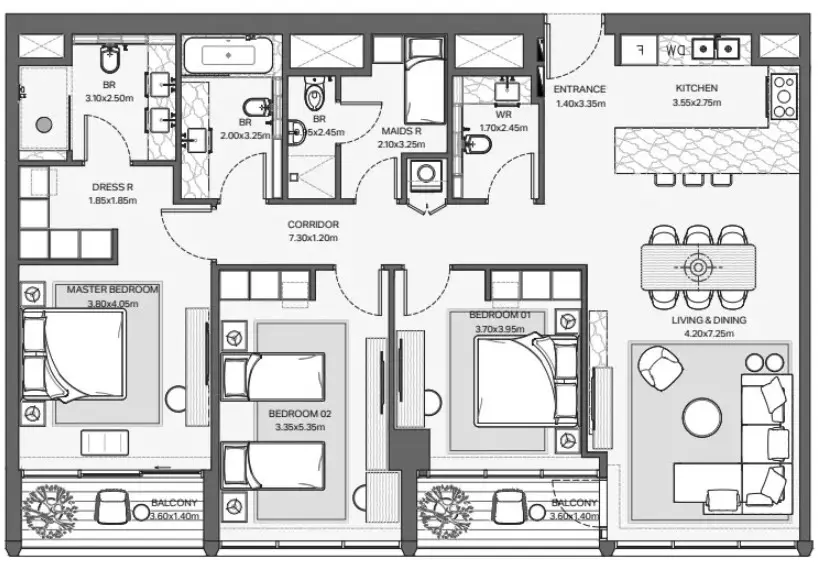 Floor plan for Type 9