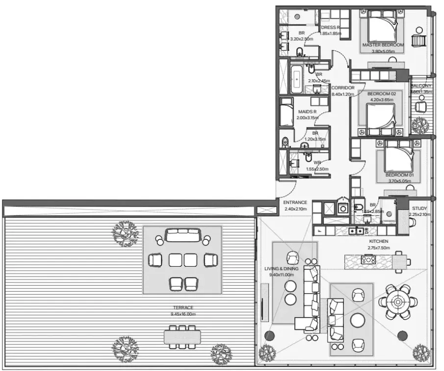 Floor plan for Type 13