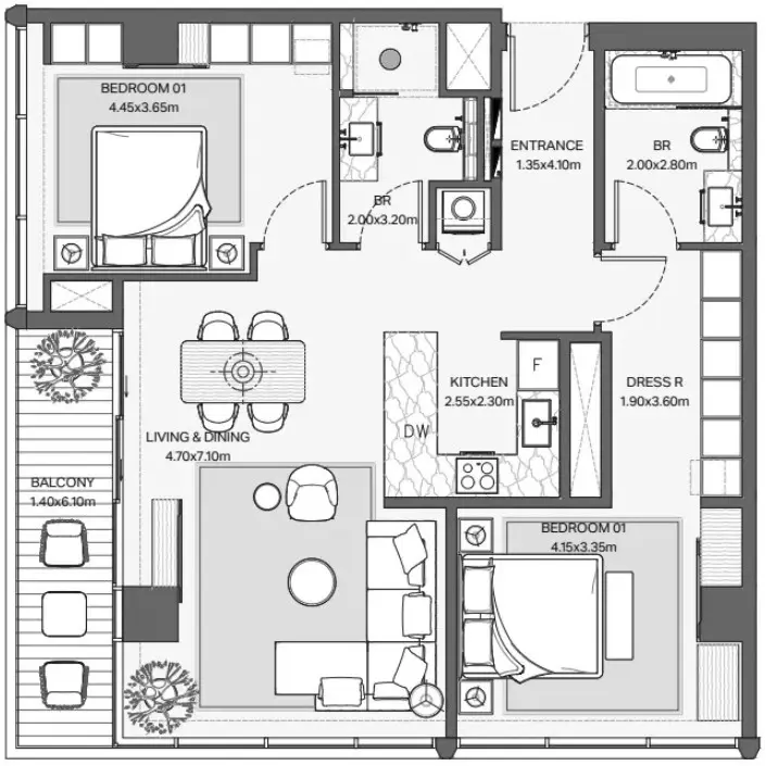 Floor plan for Type 4