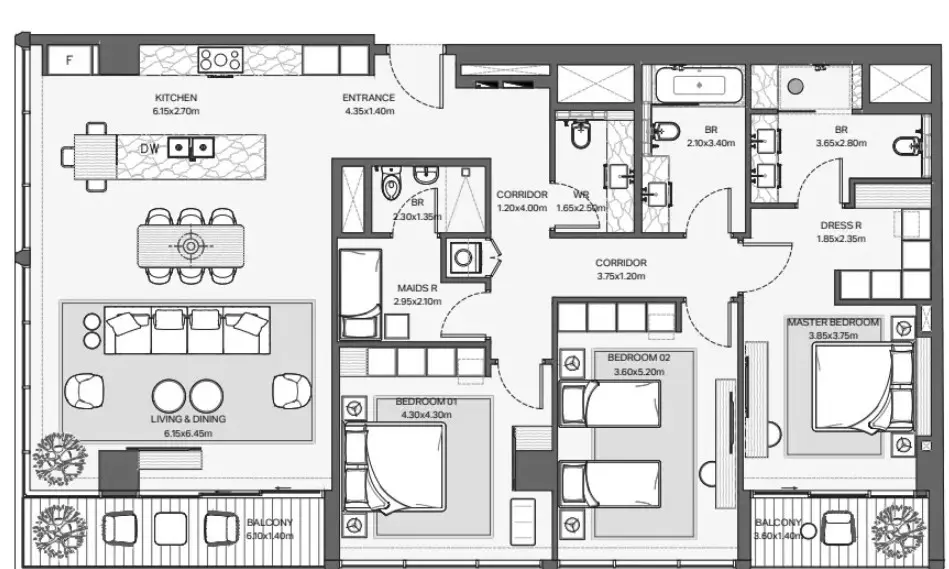 Floor plan for Type 5