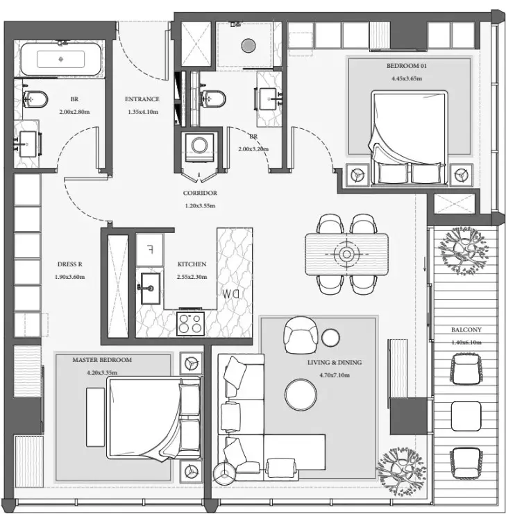 Floor plan for Type 7