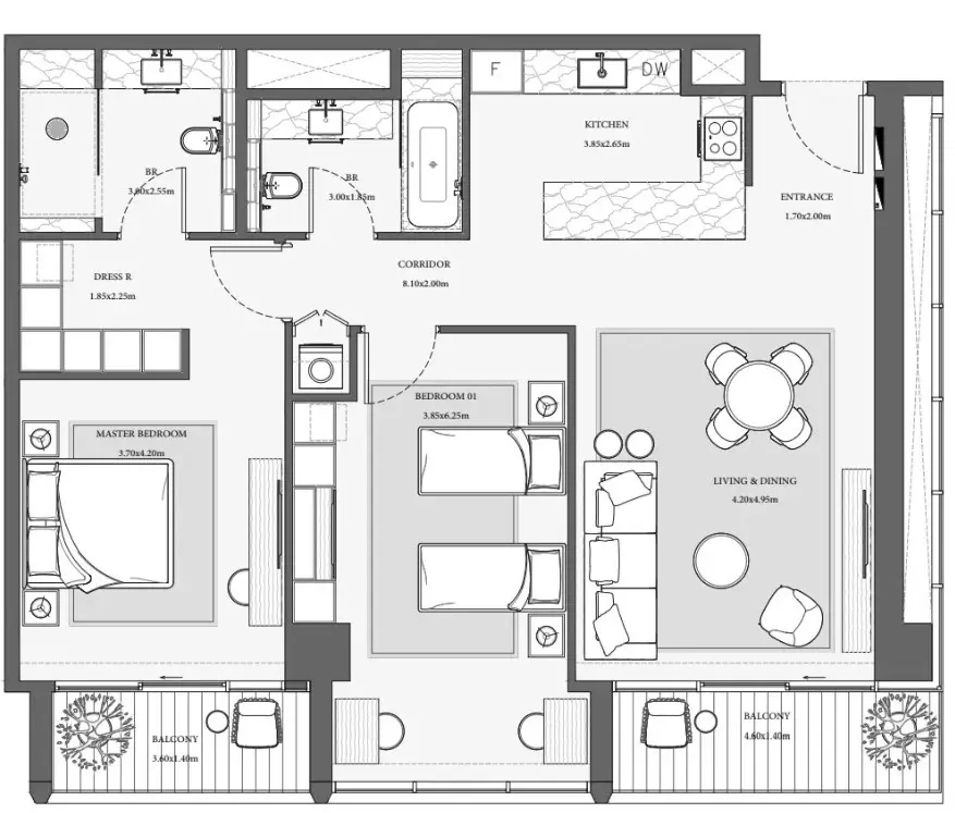 Floor plan for Type 9
