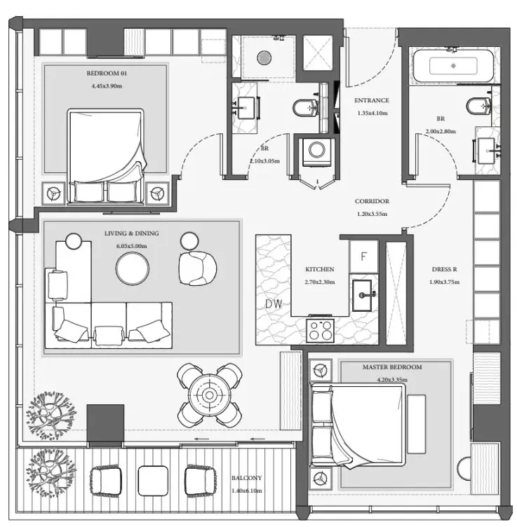 Floor plan for Type 5