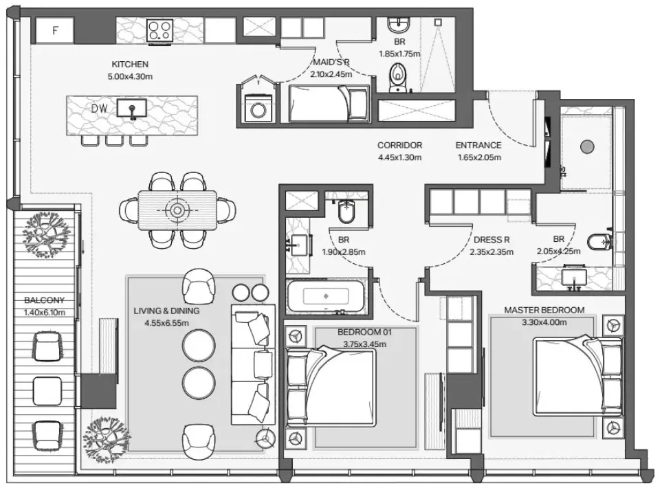 Floor plan for Type 2