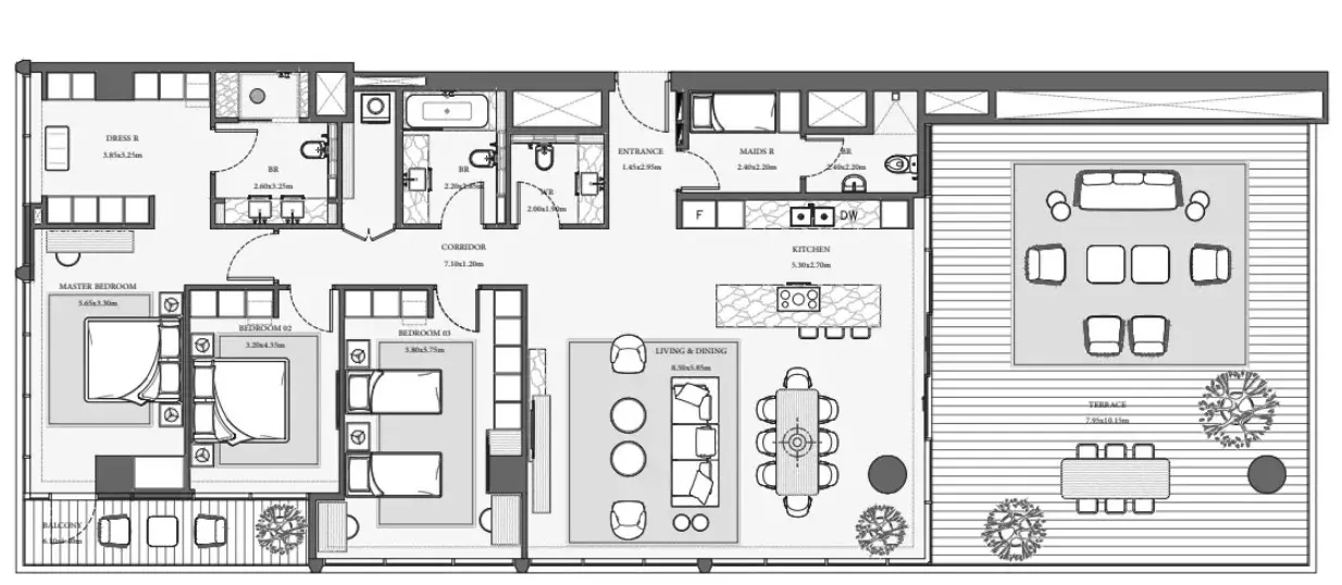 Floor plan for Type 3