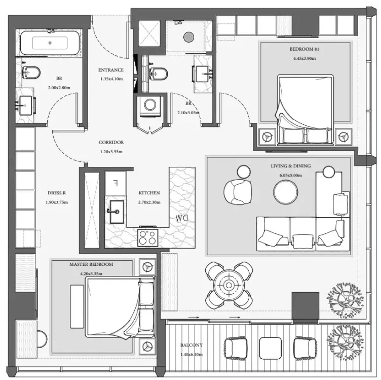 Floor plan for Type 4