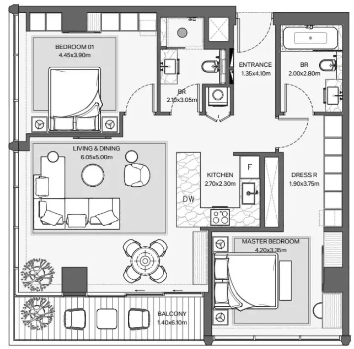 Floor plan for Type 3