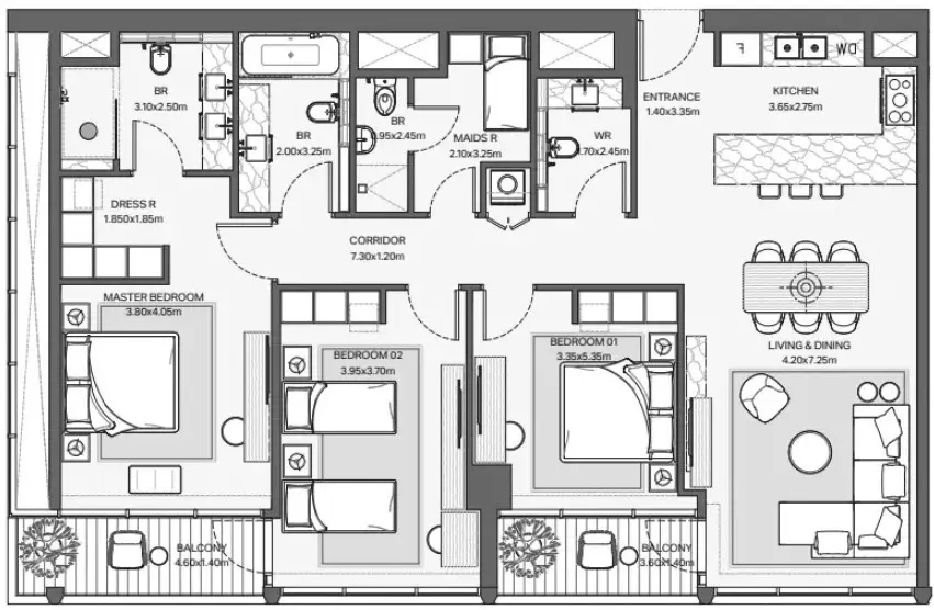 Floor plan for Type 11