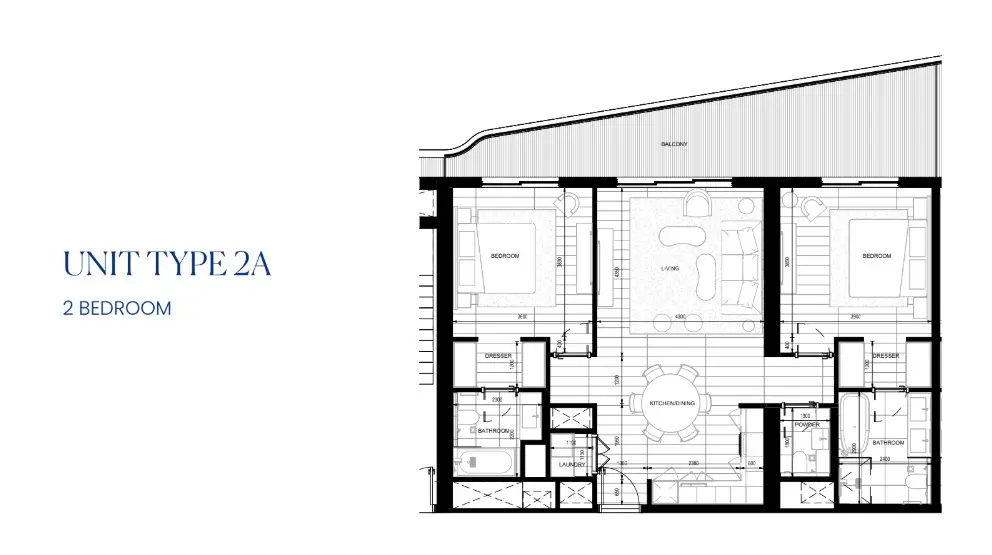 Floor plan for Type 2A