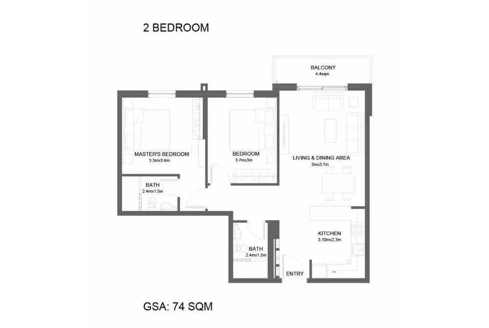 Floor plan for Type 1