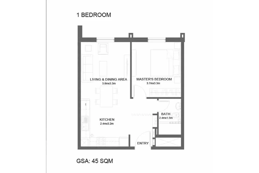 Floor plan for Type 1