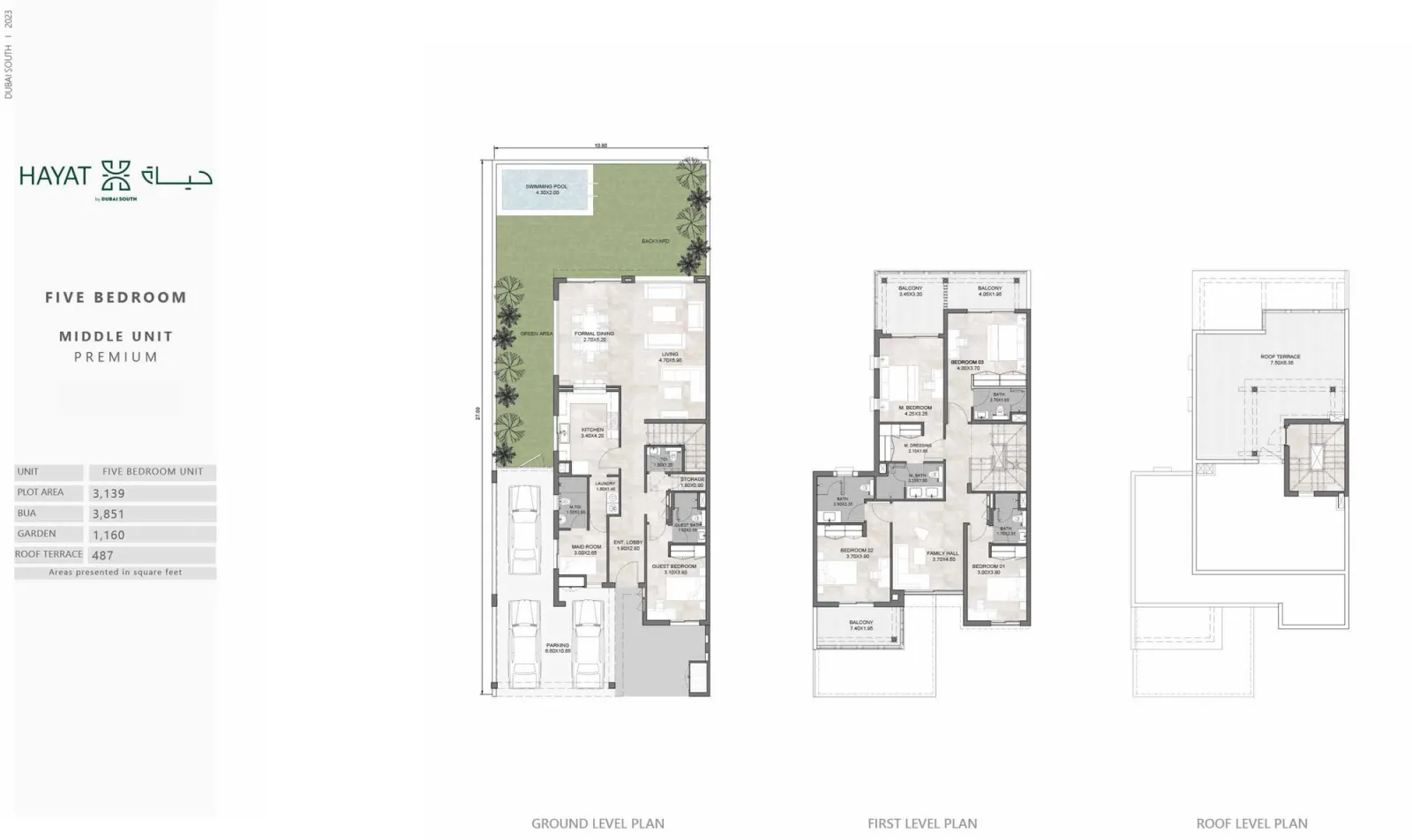 Floor plan for Middle Unit 1