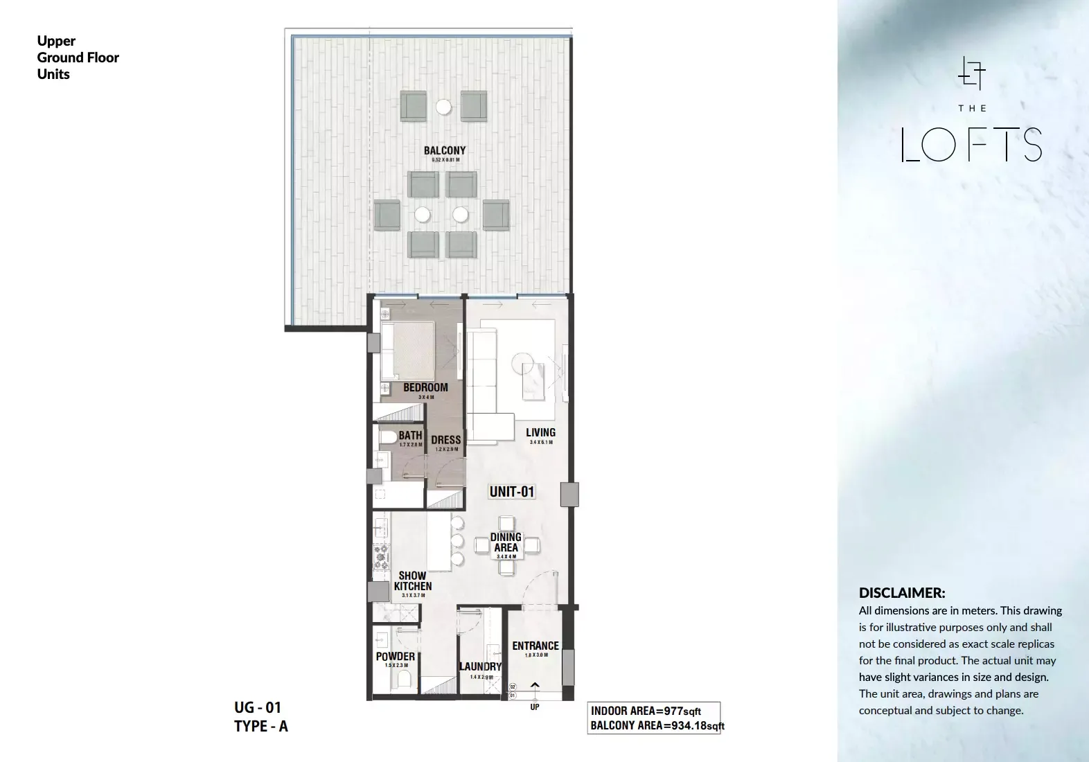 Floor plan for Type A01