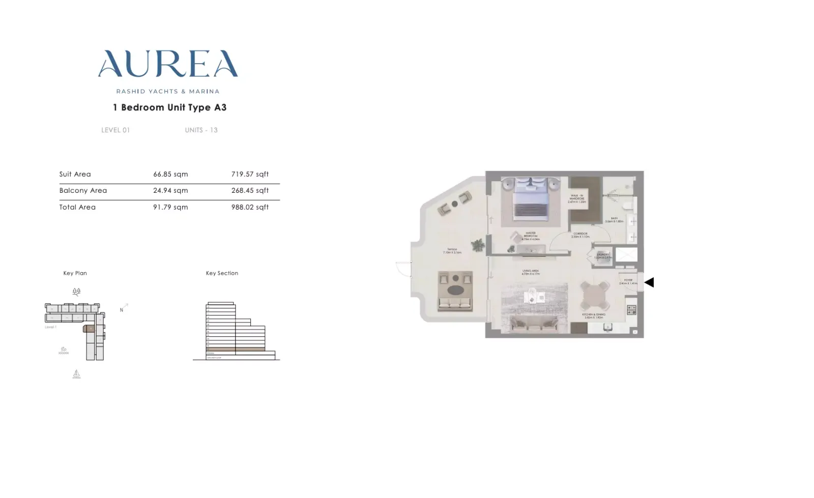 Floor plan for Type A3