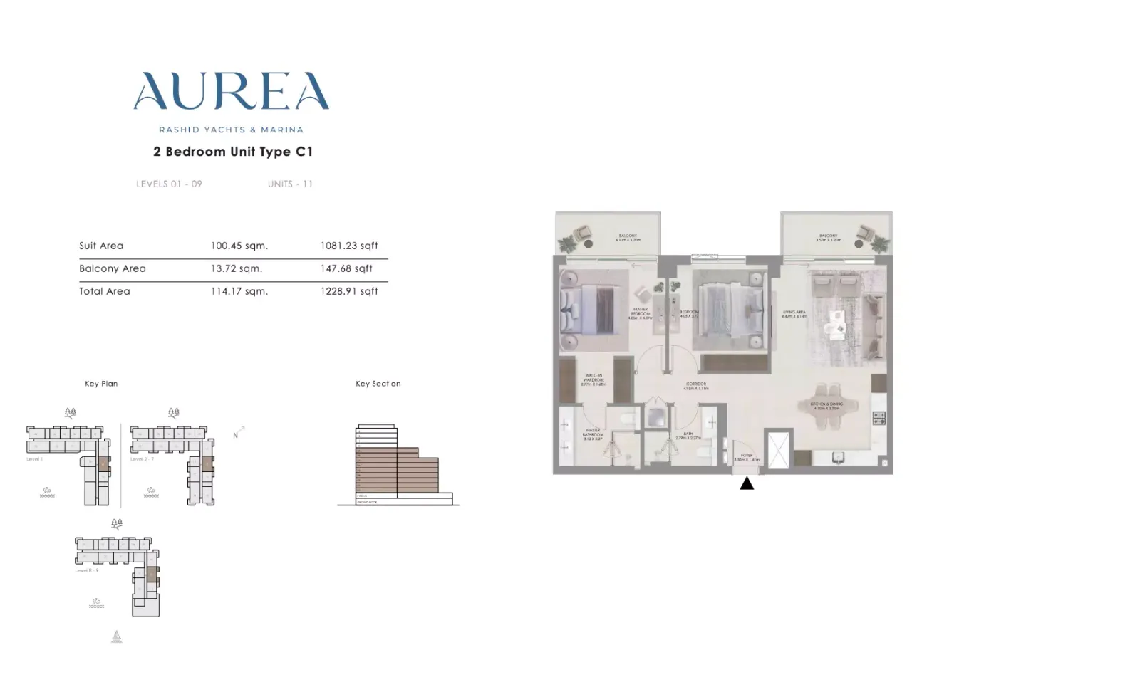 Floor plan for Type C1