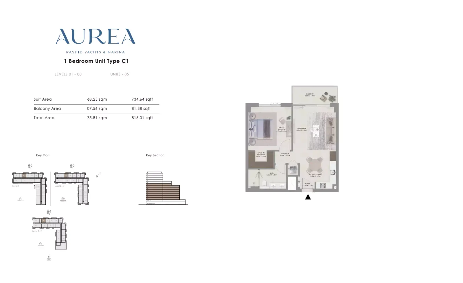 Floor plan for Type C1
