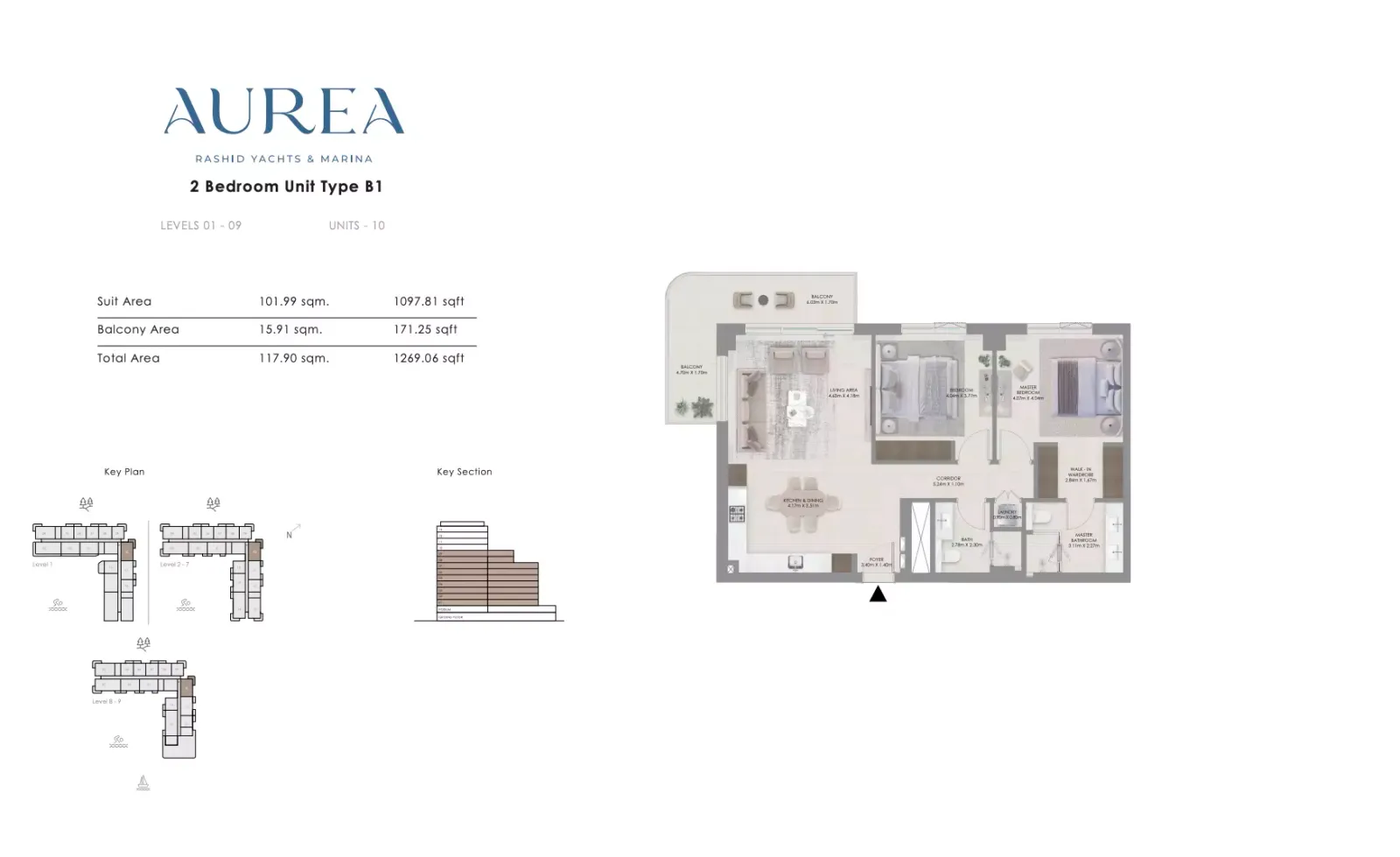 Floor plan for Type B1 v3