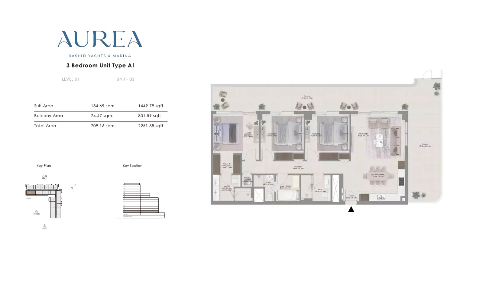 Floor plan for Type A1
