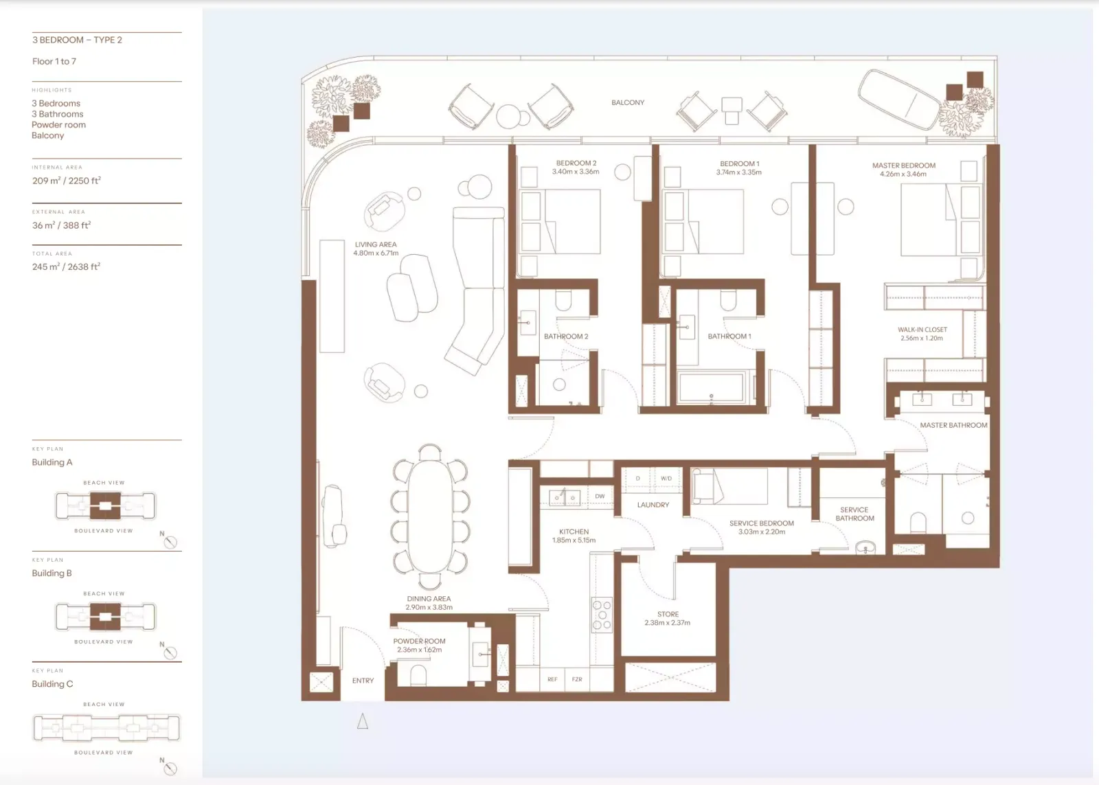 Floor plan for Type 2