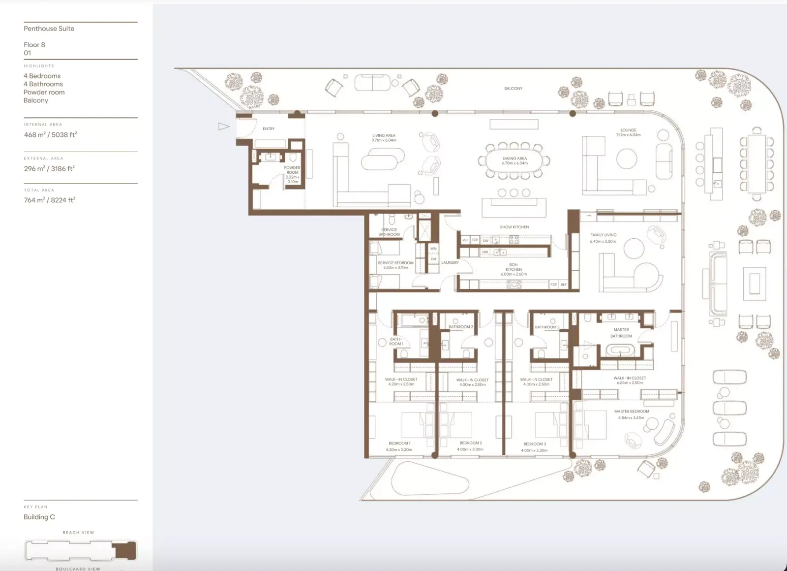 Floor plan for Type 1