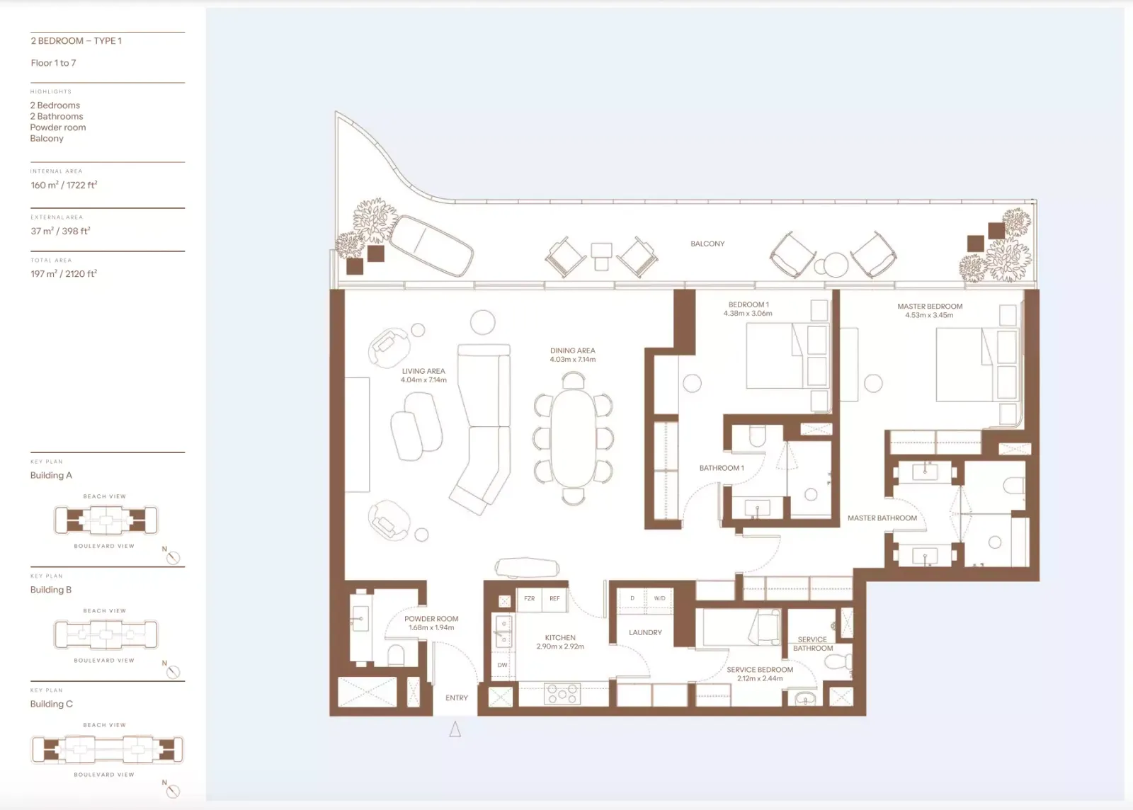 Floor plan for Type 1